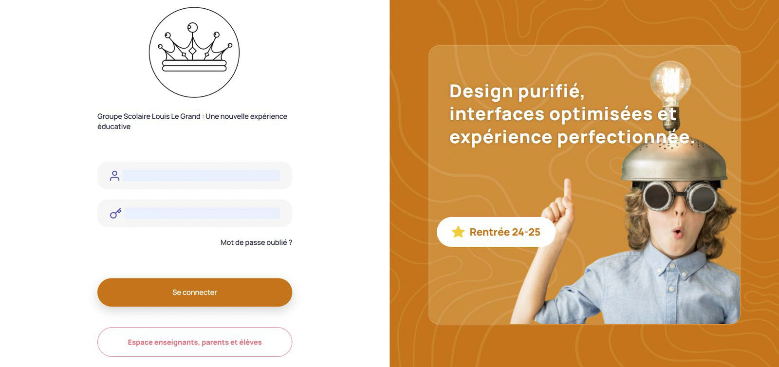 Élève utilisant une plateforme éducative sur ordinateur/tablette